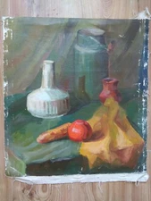 RARE Vintage Oil Painting Soviet USSR Socialist realism Still life impressionism