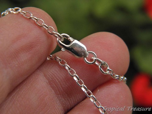 OVAL ROLO Chain - 100% SOLID 925 Sterling Silver (options) - Picture 13 of 23