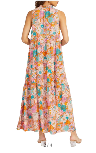 BB Dakota x Steve Madden California Soul Floral Halter Maxi Dress Size Small Tie - Picture 4 of 16