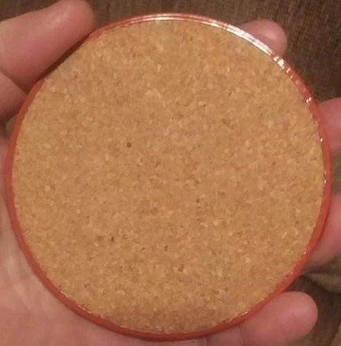 Christmas Coasters Set Of 6 Cork Back In Round Tin 3 1/2"Lx3 1/2"W×1"H Santa Red - Picture 10 of 11