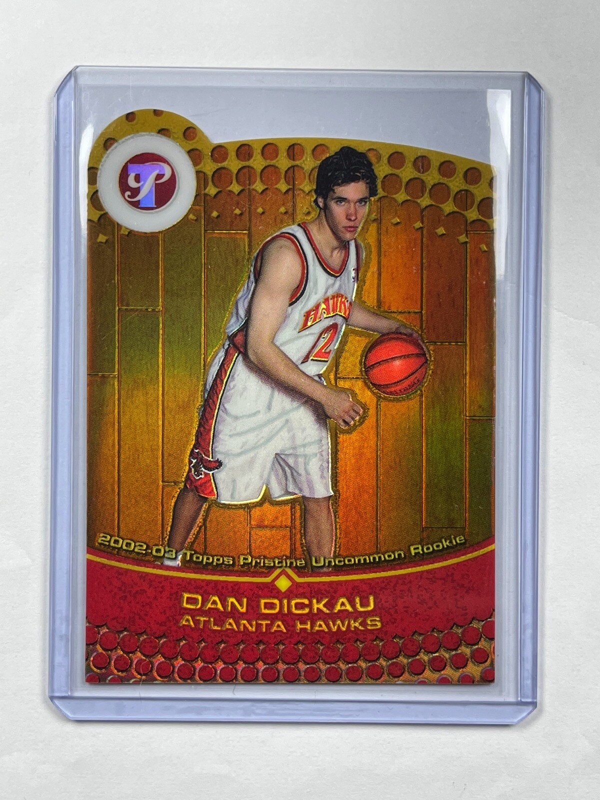 DAN DICKAU 2002-03 TOPPS PRISTINE UNCOMMON DC ROOKIE GOLD REFRACTOR #124 8/99