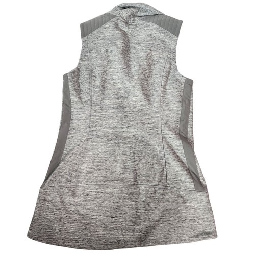 Athleta Weste Damen Gr. S stärker Spacedye meliert grau durchgehender Reißverschluss ärmellos - Bild 2 von 8