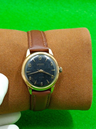 vintage Atlantic 3001 watch 17 Jewels Gold Plated G 10 Mechanical (Manual) - Picture 17 of 19