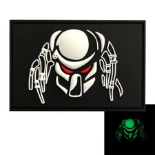 Glow Dark Predator Alien Movie Arnold Hook Patch (3D PVC Rubber-ALG-5)