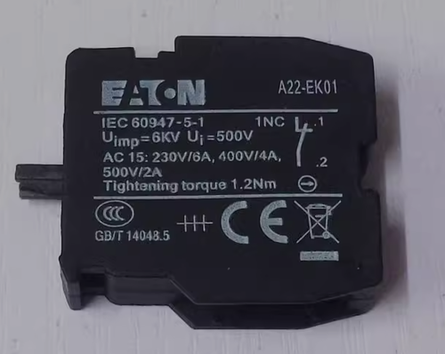 1PC NEW EATON Push button contact A22-EK01 1NC #LL - Afbeelding 2 van 6
