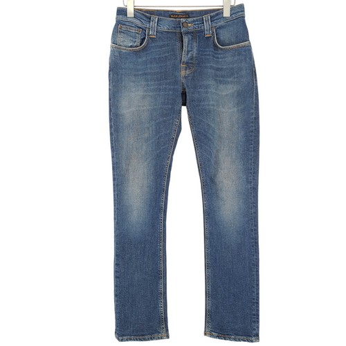 Nudie Herren Jeans Grim Tim Stretch Slim Skinny Fy6 Größe W30 L32