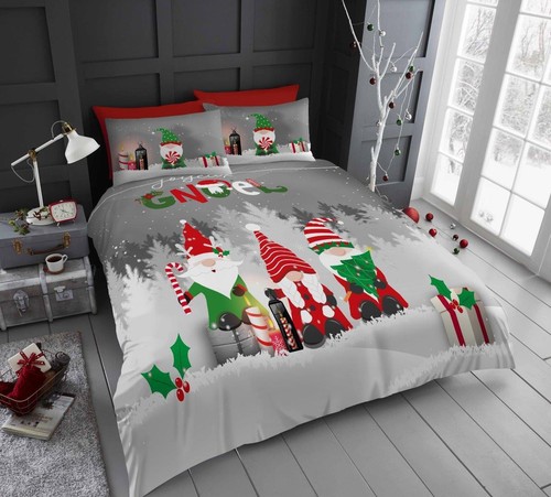 Juego de funda nórdica y funda de almohada festiva de Navidad ropa de cama de dormitorio de polialgodón - Imagen 3 de 8