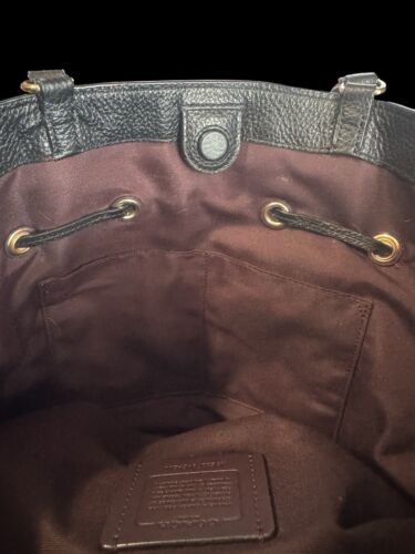 Coach Andy Horse & Carriage Logo Pebble Leather Purse Black - Picture 7 of 7