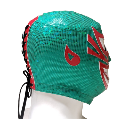 Máscaras Mil Tiburon Máscara Lucha Lucha Licra y Vinilo Ajustable Color Verde - Imagen 6 de 8