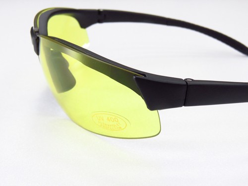 Fishing Sunglasses Matt Black TR90 Frame&Temple, Yellow 2.0 mm pc lens+Anti-fog - Picture 5 of 7
