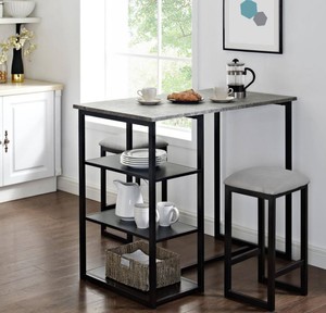 Small Pub Table Set 3 Piece Tall Counter Height Stools Mini Bar ... Small Pub Table Set 3 Piece Tall Counter Height Stools Mini Bar ...