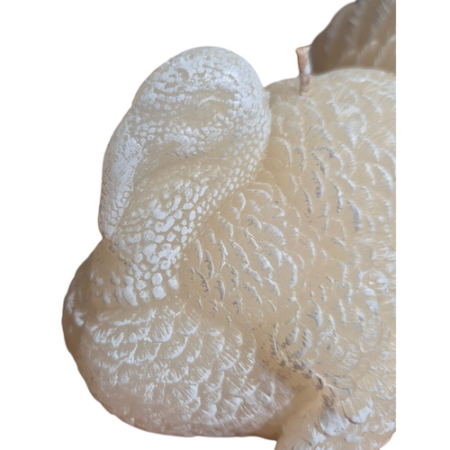 John Derian Target Fall Turkey Shaped Candle Thanksgiving Elegant White Shimmer - Picture 3 of 14