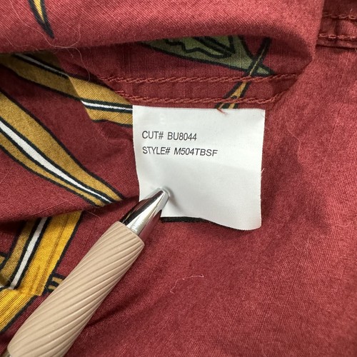 Columbia Billabong Hombre Grande Camisa Hawaiana Paquete Rojo Azul Pájaros Peces Ventilados - Imagen 7 de 19