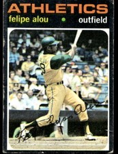 1971 Topps #495 Felipe Alou Oakland Athletics Low Grade
