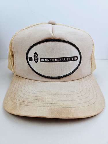 Vintage Renner Quarries Mining Patch Skinny Snap YoungAn Trucker Hat Snapback