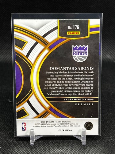 2023-24 Select Basketball Premier Level Tectonic Domantas Sabonis #176 Kings - Picture 2 of 2
