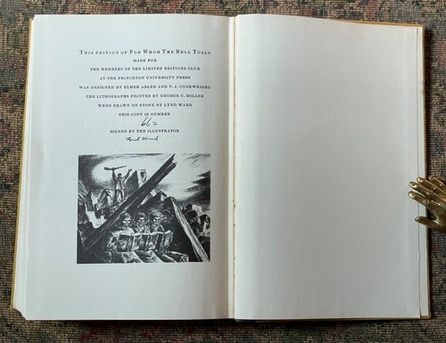 LYND WARD SIGNED Limited Edition Ernest Hemingway "For Whom the Bell Tolls" #66 - Picture 4 of 10