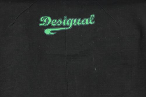 DESIGUAL STYLE:51E29E1 Women'S Coat Size S Black Embroidered Full Zip s6372 - Picture 11 of 12