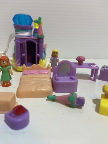Vintage Tiny Dreams Carry Along Mini Doll House Furniture Blue Box Polly Pocket - Picture 3 of 10