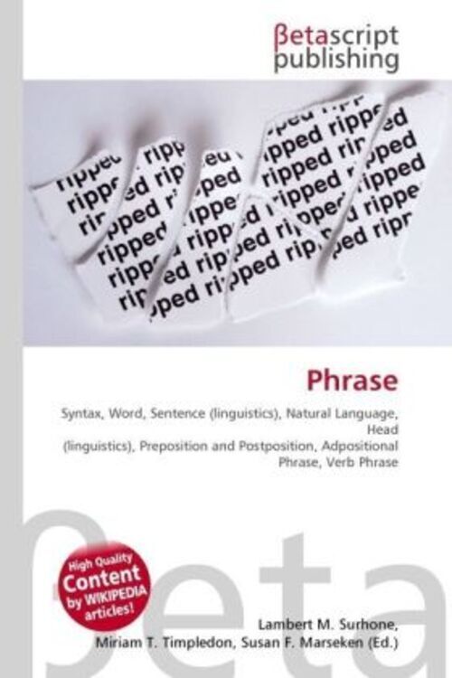 Thumbnail - Lambert M. Surhone (u. A.) | Phrase | Taschenbuch | Englisch | Ean