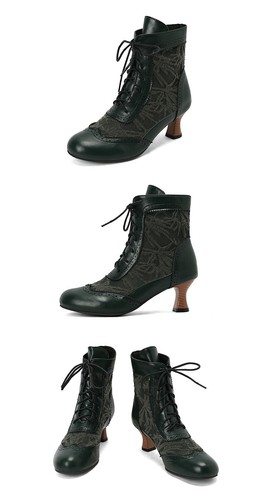 40-50 Plus Sz Winter Ankle Boots Women's High Boots Lace Up Low Heels Boots New - Picture 16 of 26