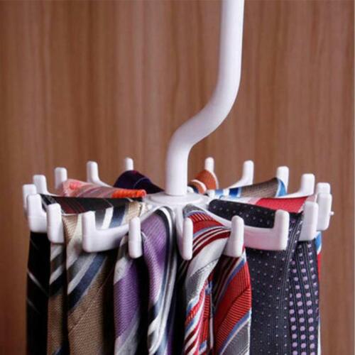 DREHBARER GÜRTEL KRAWATTENSCHAL AUFHÄNGER RACK SCHRANK ORGANIZER HALTER 20 HAKEN SPIN 360O - Bild 3 von 6