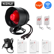 KERUI 110dB Tuya Smart WIFI Security Alarm System Kit Wireless Loud Siren Horn