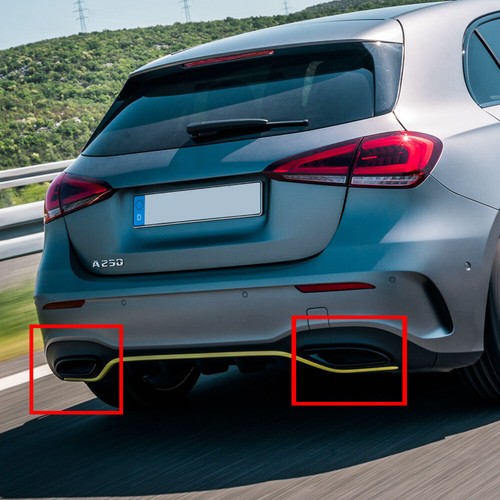 Für Mercedes Benz A-Klasse W177 Endrohr Blende Glanz Schwarz Deko Blende - Bild 2 von 8