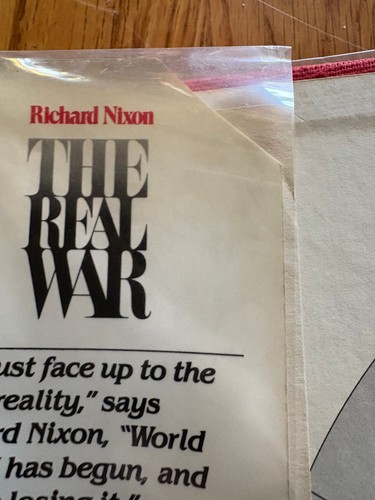 PRESIDENT RICHARD NIXON AUTOGRAPHED "The REAL WAR"1980 WARNING MEMOIR OF WW llll - Picture 4 of 4