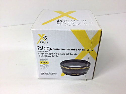 NEW XIT Photo Pro Series 0.43x High Definition AF Wide Angle Camera Lens 52MM