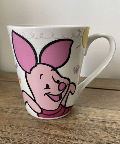 Disney Winnie The Pooh PIGLET Catching Butterflies Multicoloured Large Mug 4"