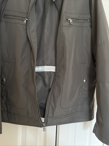 NWOT~KENNETH COLE *REACTION* Windbreaker 4 Pockets~Gray Full Zip Jacket size L - Picture 7 of 11