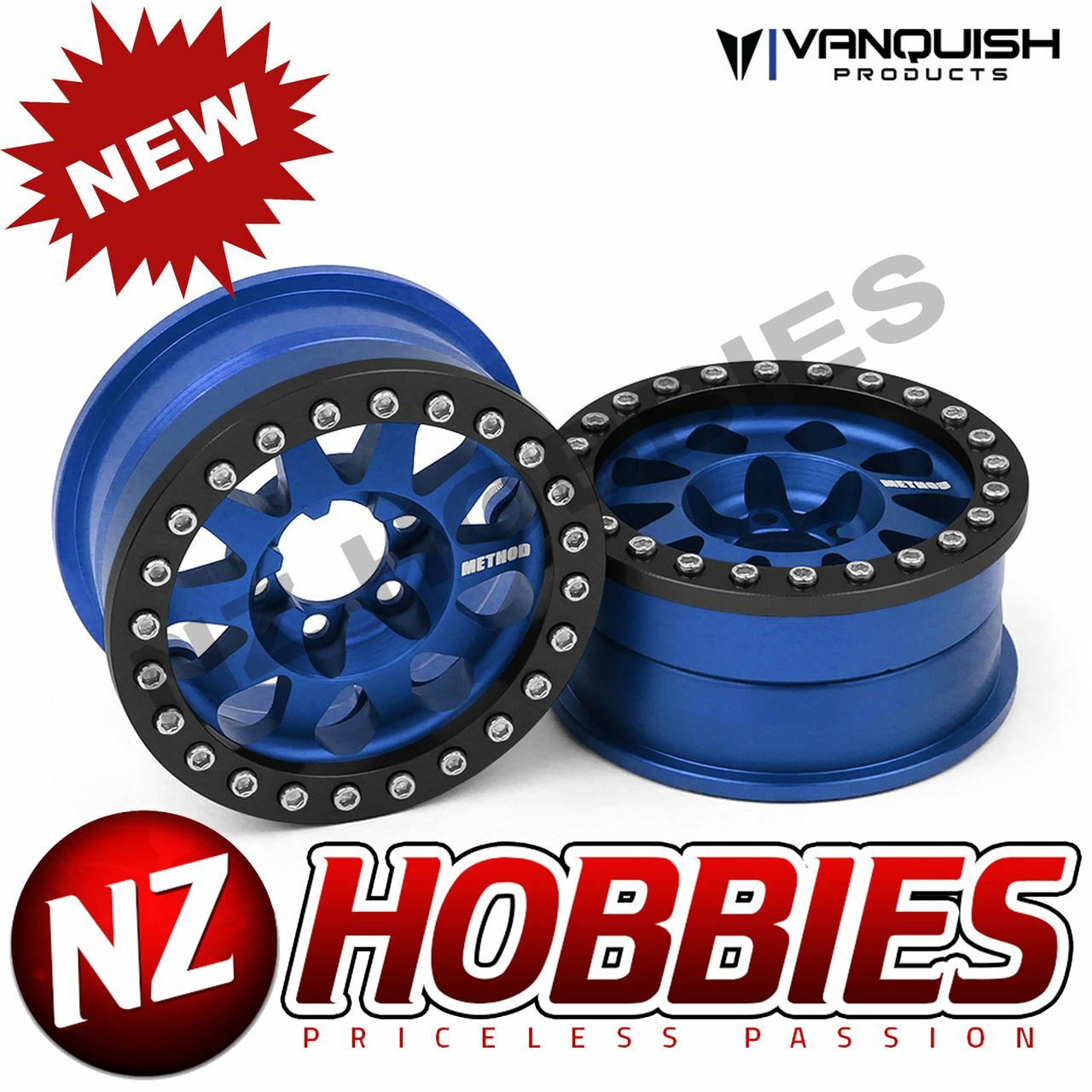 Vanquish Products VPS07760 METHOD 1.9 RACE WHEEL 101 blueE ANODIZED V2 Vanquish Products VPS07760 METHOD 1.9 RACE WHEEL 101 blueE ANODIZED V2