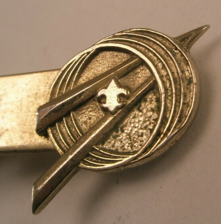 BSA Boy Scouts Fleur de Lis logo Vintage Tie Bar … - image 1