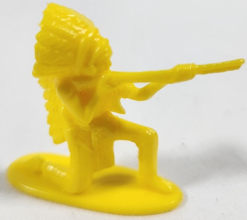 Seltene Vintage Airfix Indianer 2,5" Kunststoff Figuren 4 Stck Lot gelb Kinder spielen Spielzeug - Bild 3 von 5