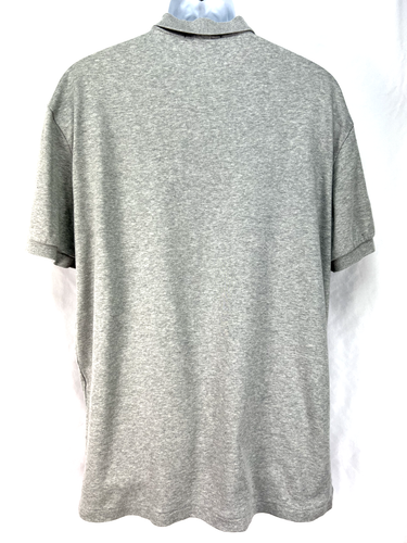 POLO BY RALPH LAUREN Mens Gray Knit Shirt L Collared Short Sleeves 2 Buttons - Picture 7 of 8