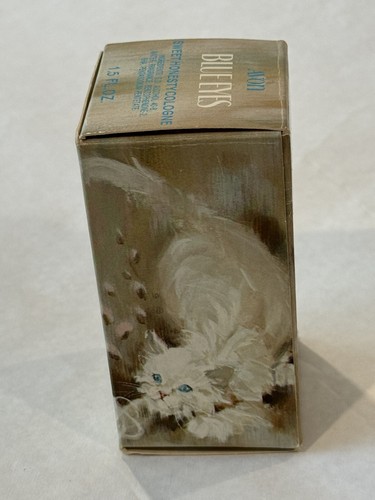 Vintage 1970s Avon- Blue Eyes White Cat Topaze Empty Cologne Decanter 1.5 oz - Picture 2 of 13