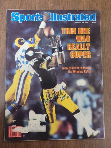 John Stallworth signiert Sport illustriert 1/28/80 Beckett Auto Pitt Steelers 