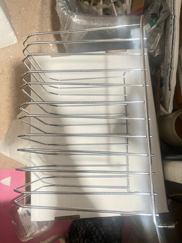 Large Record/File Rack Chrome Record 11 space Holder 12"Lx8"Wx9"H(S) - Picture 2 of 8