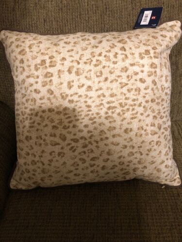 Chaps Cold Spring Leopard Print Decorative Throw Pillow; 18" x 18", - Picture 2 of 3