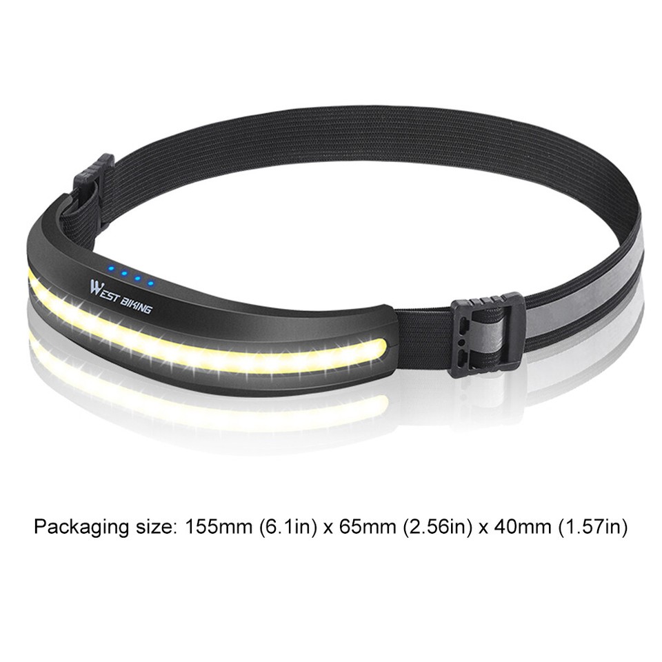 A COB LED Headlamp Red and White Light Head Torch 4 Light Modes for