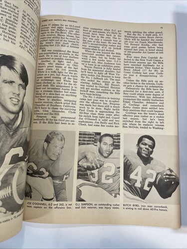 Street and Smith Official Yearbook Pro Football 1971 Rosters Schedules Morrall - Picture 4 of 9