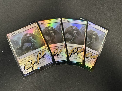 Magic MTG - Shambling Vent FOIL 244/274 - BFZ - Gold Artist Signed Playset - Picture 1 of 3