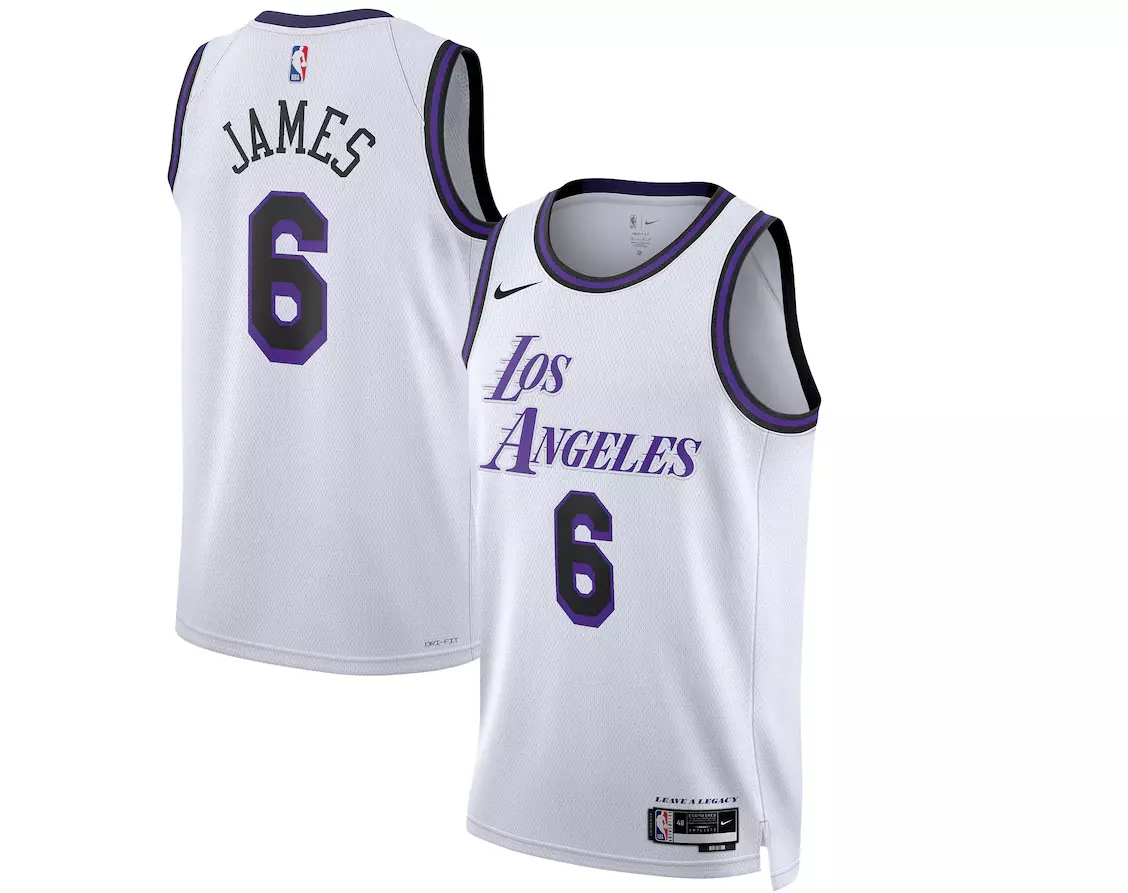 Youth Nike LeBron James White Los Angeles Lakers Swingman Jersey - City Edition Size: Large