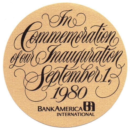 BankAmerica International Inauguration Limited Edition Medallion 1980. - Picture 4 of 5