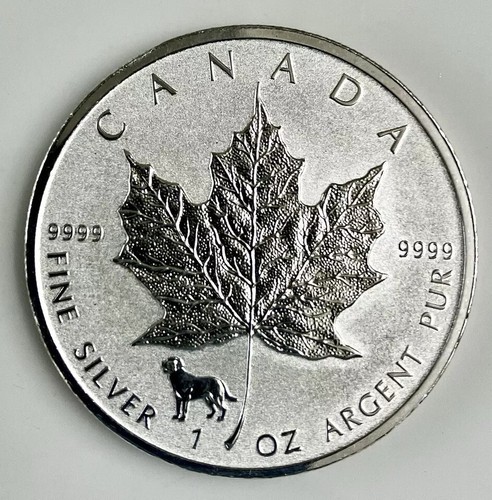 2018 Canada $5 Maple Leaf - Dog Privy Reverse Proof - 1 oz .9999 Silver