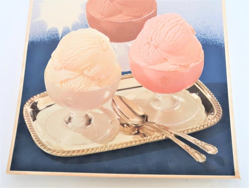 Vintage Ice Cream Ephemera Display Cardboard Advertising 1/2 Gallon in Plastic - Picture 6 of 10