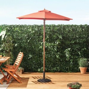 Garden Wooden Patio Parasol Sun Shade Outdoor Umbrella Canopy Burn Garden Wooden Patio Parasol Sun Shade