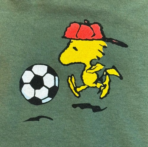 Vintage Peanuts Snoopy Woodstock Fußball Futbol Football grün USA T-Shirt Herren XL - Bild 4 von 9