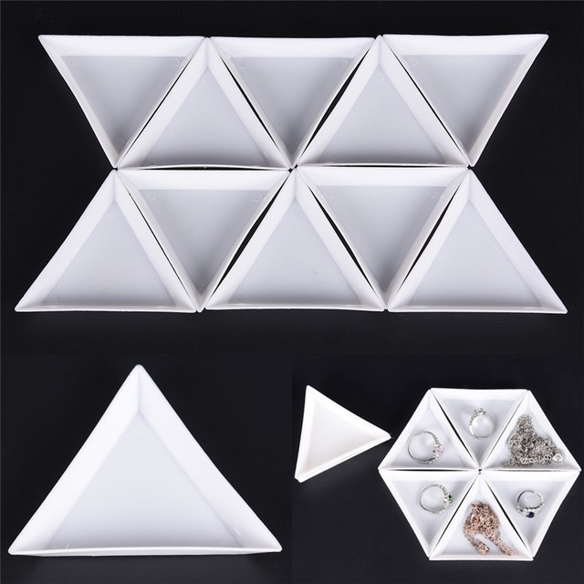 10x Equilateral Triangle Plate For welry Beads·Storage·Environmental Plasti*tz 10x Equilateral Triangle Plate For welry Beads·Storage·Environmental Plasti*tz